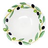 Lashuma Handmade Ceramic Round Serving Bowl Italian Ceramic Olive Design