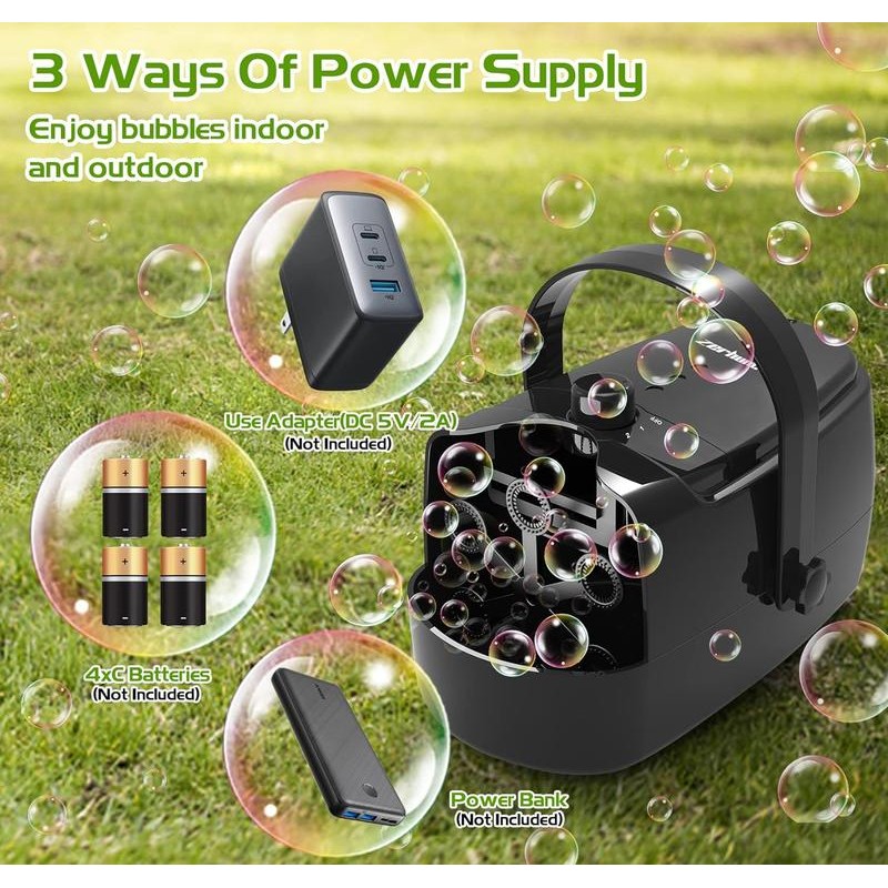 Zerhunt Bubble Blaster - Easter Bubble Machine for Kids, Automatic
