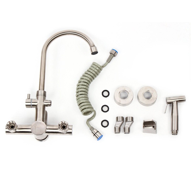 GDRASUYA10 Wall Mount Kitchen Faucet Stainless 360?? Rotation Commercial Sink
