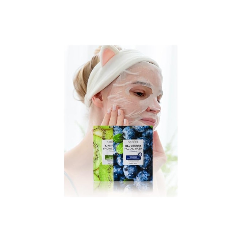 SUPER PACK 15 MASCARILLAS FACIALES COREANAS SURTIDAS COLAGENO, PEPTIDOS, ACIDO