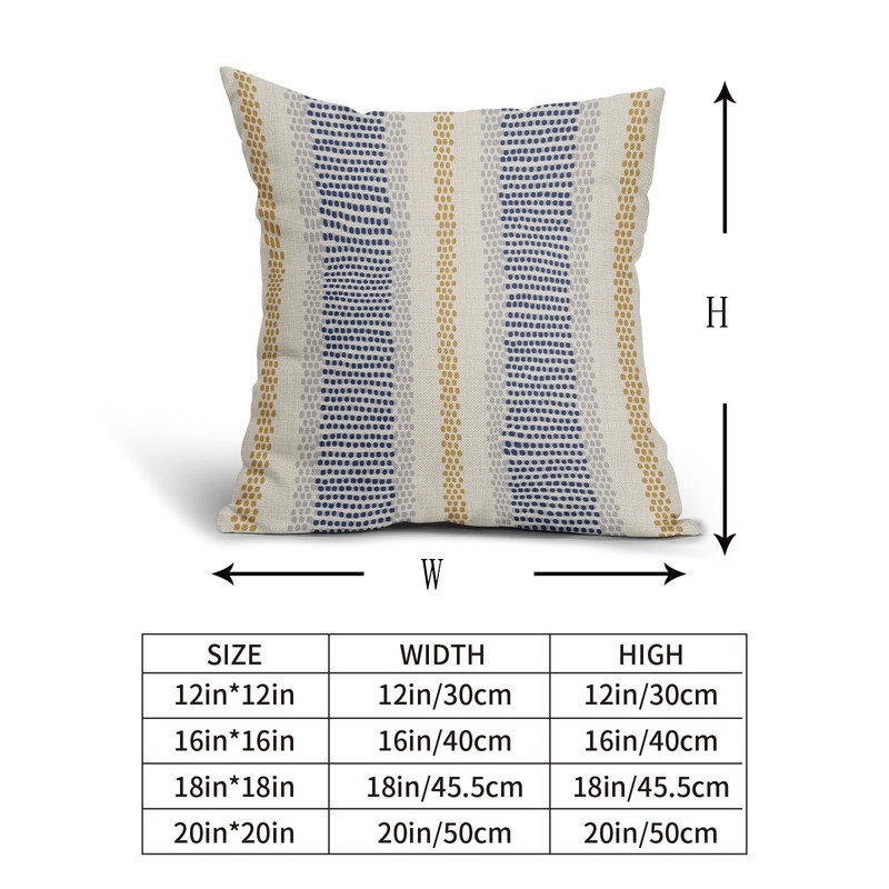 Aytipun Blue Yellow Pillow Covers 20x20 Set of 2 Gray
