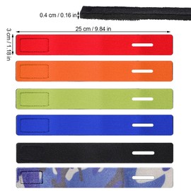 Sumind Sumind 12 Pcs Fishing Rod Straps Ties, Fishing Pole Belts Stretchy Straps, Elastic Tackle Ties Cable Holders Fit for Casting Rods, Spinning and Fly(12 Pcs,Lovely Color)