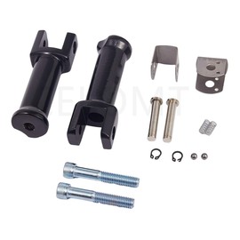 Passenger Foot Pegs Support Mount Bracket Kit Fit Harley Softail Deluxe FLDE Fat Boy Street Bob Breakout 114 FXBR 2018-2024 Gloss Black