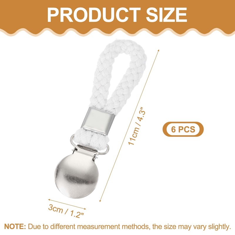 sourcing map 6 Pcs Tea Towel Clips with Cotton Loop