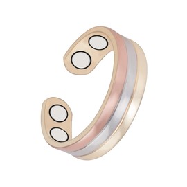 EnerCoppeX Copper Magnetic Ring for Women, Lymphatic Drainage Adjustable Ring, 3500 Gauss Magnet (Type-A)