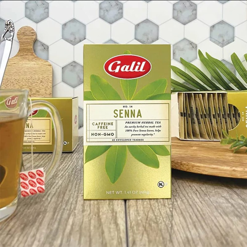 Galil Senna Tea – Caffeine-Free Herbal Tea, Certified Kosher Tea