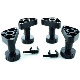 Secotec Socket Adjustable Feet Unico Black Plastic 150 mm 4 Pieces 323372/377/380/381