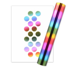 Briartw 4 Rolls Glimmer Hot Foil Roll Bundle for Crafts,Multi-Colored Rainbow Heat Activated Foil for Glimmer Hot Foil System/Heat Foil Pen,5.9inx16.4ft Heat Transfer Foil Roll,Foil Transfer Sheets