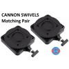 Cannon 2 PAIR of Low Profile Swivel Base Downrigger mount