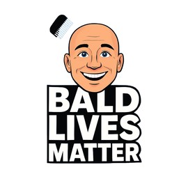 Bald Lives Matter Funny Sticker – 5 Inch Waterproof Vinyl Decal with Smiling Bald Man Graphic – Hilarious Gag Gift for Bald Men, Laptops, Walls, Mirrors