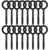 Dpyrrhic 16PCS Black Eye Hooks Screw Self Tapping, 5 Inch