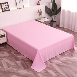 TXWDAQ Flat Sheet - Premium 1800 Series Microfiber Bed Flat Sheet, Wrinkle and Fade Resistant - Luxurious Design (1 Pack) (Twin, Pink)