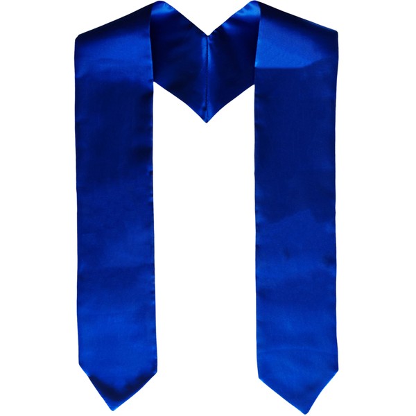 sxvblly Plain Blue Graduation Stole 72" Unisex Graduation Stole Class