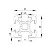 Aluminium Profile 20 x 20 L B-Type Nut 6 (Light),