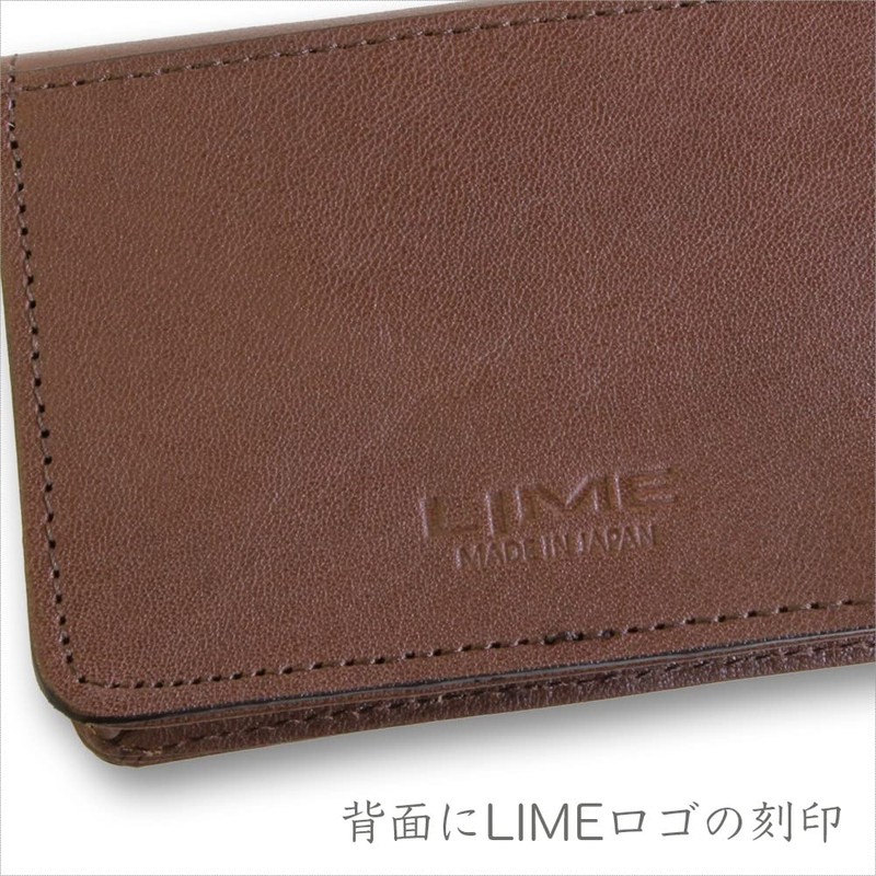 LIME L8204 Business Card Holder, Genuine Leather, Women's, Men's, Card