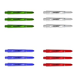 WINMAU Prism 1.0 Red Medium Polycarbonate Dart Stems - 1 Set per Pack (3 Shafts Total)