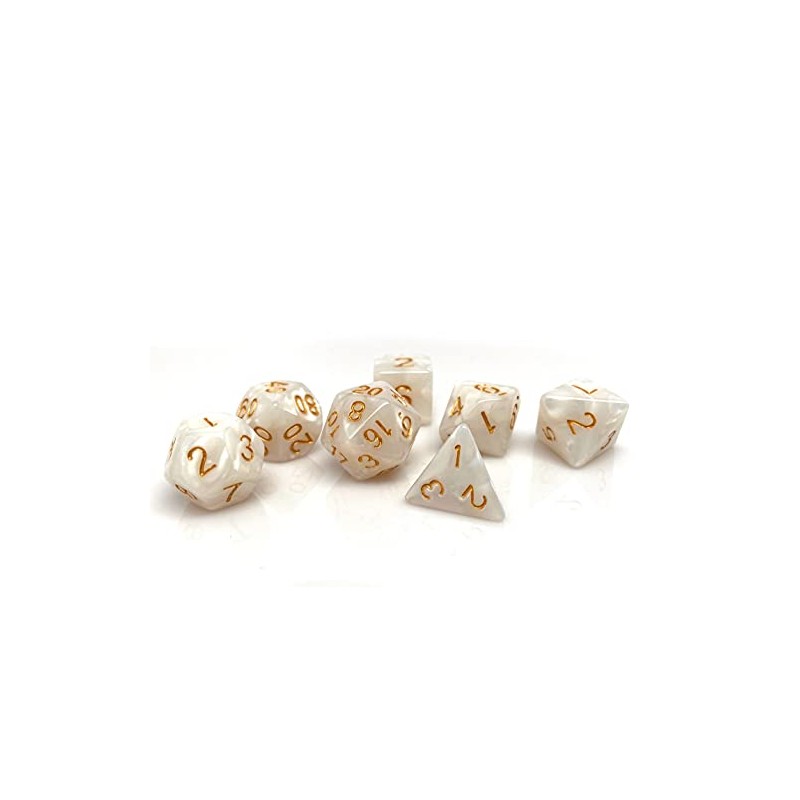 Marble Swirl Polyhedral Dice Set - 7 Piece Dice Set