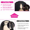 Afro Kinky Curly Human Hair Wigs Upgrade V Part Wigs