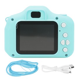Kids Camera 40MP Digital 1080P Video Cartoon Portable Child Selfie Toy 2.4in IPS Screen Green