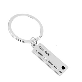 Meiligo Drive Safe I Need You here with me Keychain Trucker Husband Dad Gift for Dad Boyfriend New Driver (Ride Safe Keychain)
