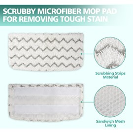 4 almohadillas para orejas de repuesto para Shark Steam Mop S1000, S1000A, S1000C, S1000WM, S1001C, S2001 almohadillas para orejas de agarre de suciedad, microfibra, lavables y reutilizables