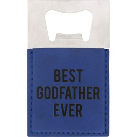 Pavilion Gift Company - Best Godfather Ever - Blue Magnetic Bottle Opener 2 x 3.5 Inch