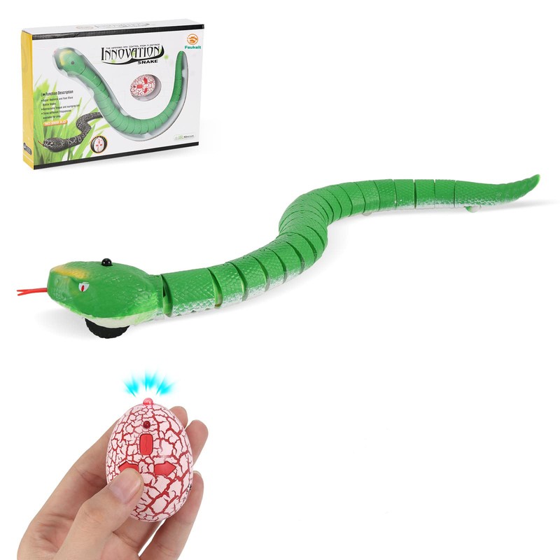 RC Snake Toy Retractable Tongue Swinging Tail Sliding Motion USB