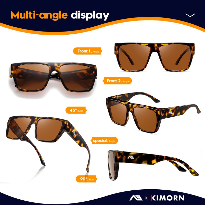 kimorn Polarized Sunglasses Fit Over Glasses for Men Women, Oversized