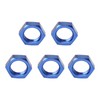 5 Pcs AN8 Female Thread Hex Locking Nut Metal Alloy