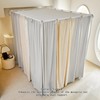 AIKASY Canopy Bed Curtains with Top Ties - Elegant Soft