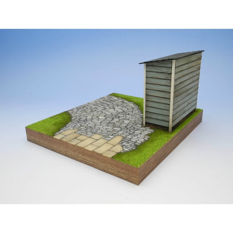 kobaani Model Studio 1/24 suuxi-tosutairusiri-zu and Cobble, Garden Shed, Assembly