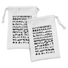 Ambesonne Zoo Fabric Pouch Set of 2, Silhouettes of Animals
