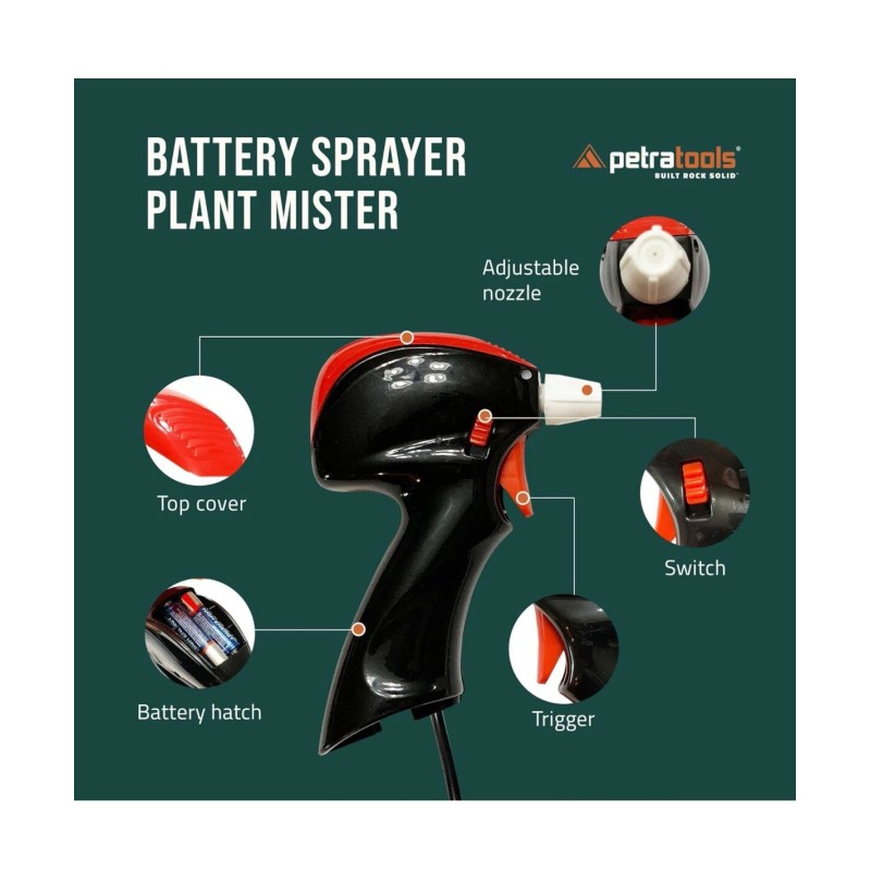 PetraTools Battery Sprayer Plant Mister Easy-to-Use Automatic Sprayer for Spr...
