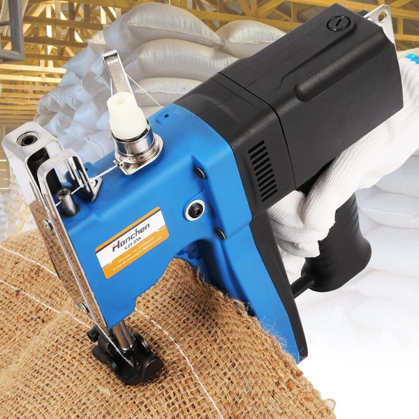 Hanchen Mini Bag Closing Machine 2s/bag Portable Bag Closer 2.9KG Electric Bag Sewing Machine Automatic Woven Bag Sewer Packing Machine for Burlap PP Woven Kraft Paper Bag with CE Certificate (110v)