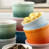 8oz Porcelain Ramekins, Henten Home Souffle Dishes Bowls for Baking,