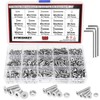 DYWISHKEY 500PCS Metric M3 M4 M5, 304 Stainless Steel Flat