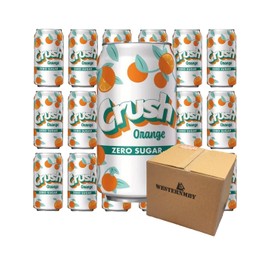 Crush zero sugar soda, 18 cans, each 12 fl oz, total 216 fl oz