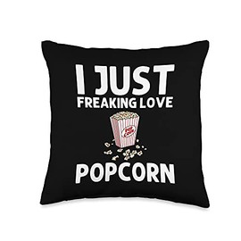 Best Popcorn Box Game Show Pop Snack Accessories Cool Popcorn Gift for Men Women Corn Kernel Movie Night Food Throw Pillow, 16x16, Multicolor