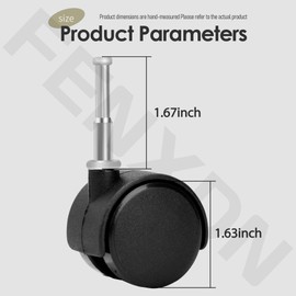 4 Pack 6774200 Caster Wheels for Shop Vac Vacuum Cleaner - Heavy Duty Fit for Smooth Movement and Stability on Various Surfaces 85L450, 86L300, 87L400 and 90L400