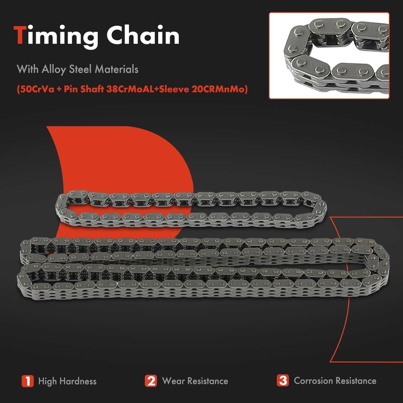 A-Premium 9PCS Engine Timing Chain Kit W/Sprocket & Tensioner &