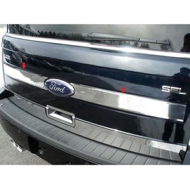 QAA is Compatible with 2009-2012 Ford Flex 2 Piece Stainless Trunk Hatch Accent Trim TP49340