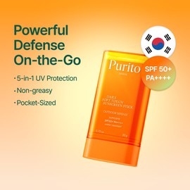 PURITO Seoul Daily Soft Touch Sunscreen Stick SPF50+ PA++++ Sunscreen 5-in-1 UVA & UVB Portable Korean Skin Care Hypoallergenic 20g