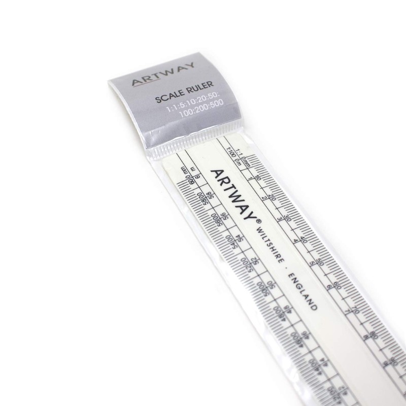 Artway Scale Ruler - Metric - 300mm with 8 Different