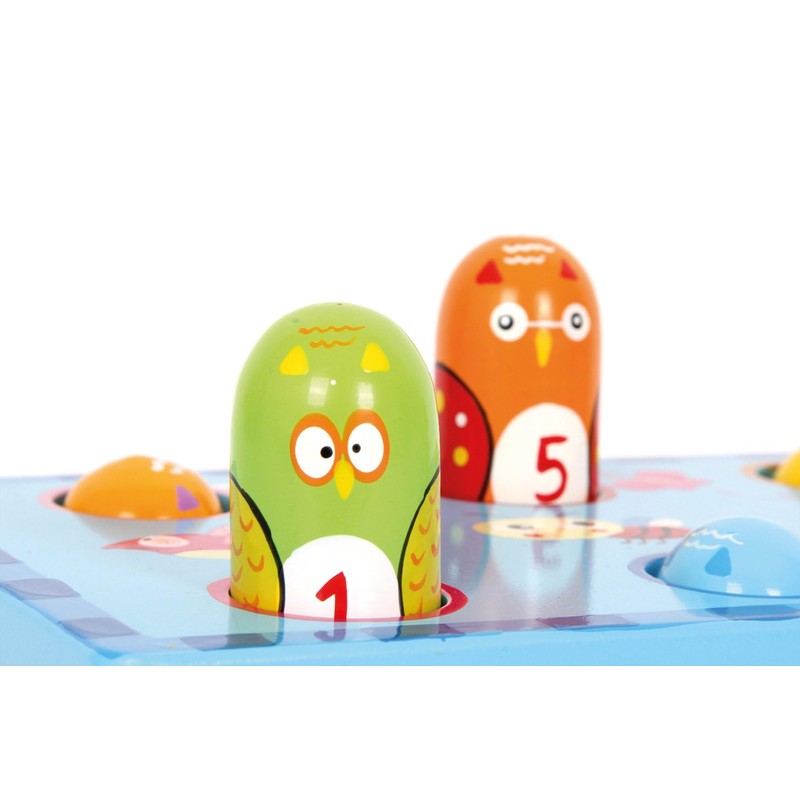 small foot 5807 Wooden Knock Bench "Hau den Vogel" Colourful