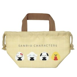 K Company Sanrio Characters (Onigiri Series) Gusseted Drawstring Beige SAON-MKC-BE H16.5 x W28.5 x D12 cm