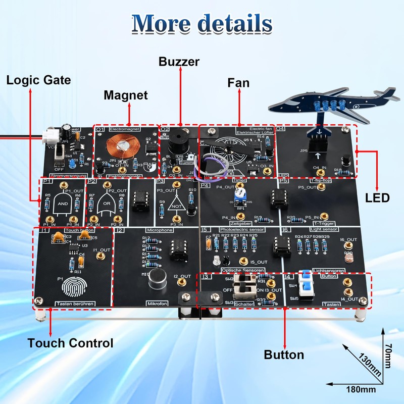 Lumenrix DIY Electronics Learning Board Soldering Project Kit, Circuit Experiment