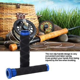 Fishing FGGT Knot Puller Tool, Anti-Slip PE Fishing Line Bobbin Notter Spooling Knotting Device Pulling Rod Pull Drag Tool Tension Line Dragger for Freshwater and Salt Water (Blue)