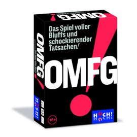 HUCH! | 882042 | OMFG! | The game full of bluffs and shocking facts! | Party game | 18+ not youth free | for 3-8 players from 18 years | Can you distinguish the facts from fiction?