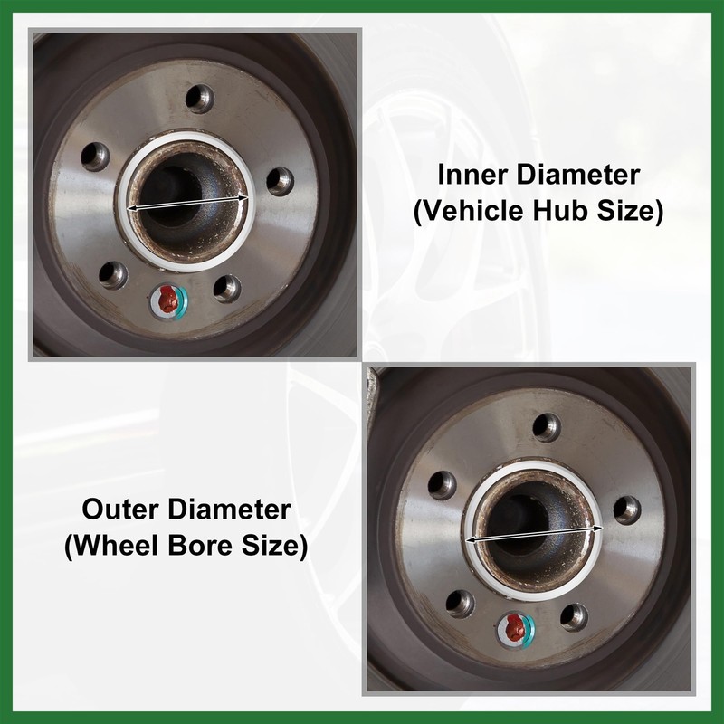 Motoforti 4pcs 72.6 to 66.6 mm Aluminium Alloy Car Hub