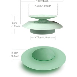 Bathtub Drain Stopper - 5 Pack Silicone Tub Stopper and Hair Catcher, Shower Drain Cover Strainer, Easy Install and Clean, Protects Bathroom and Kitchen Drains from Hair and Debris